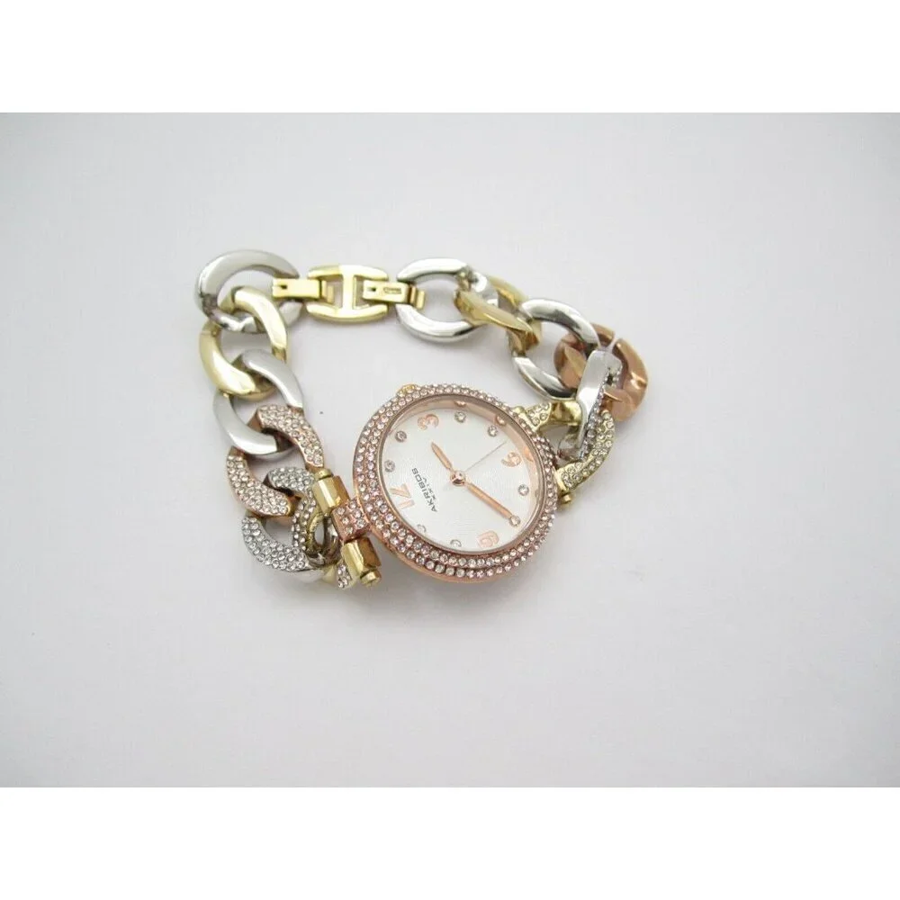 Women Akribos XXIV Crystal Quartz 27mm Analog Round Watch (G705) 
